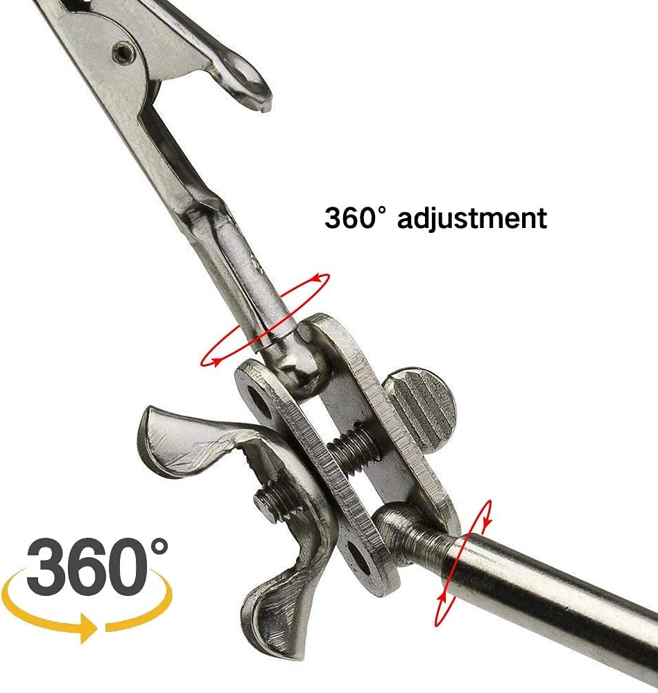 Helping Hands Magnifier Soldering Station, mlogiroa 2.5X Magnifying Glass Third Hand Soldering Tool Stand with Dual Adjustable Alligator Clips for Welding, Jewelry, Small Precision Projects Inspection : Tools & Home Improvement