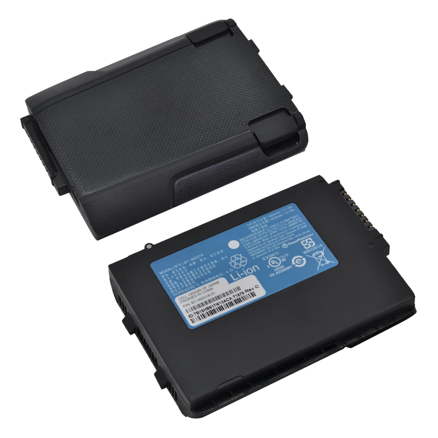 2Pack BT-000318 Replacement Battery Compatible For Zebra Symbol TC70 TC72 TC75 TC77 TC700h TC700k TC720l TC75x TC75EK TC75AH TC75GK TC700H TC700K TC77HL BT-000318-01 Barcode Scanner 3.7V 4620mAh/17.7W