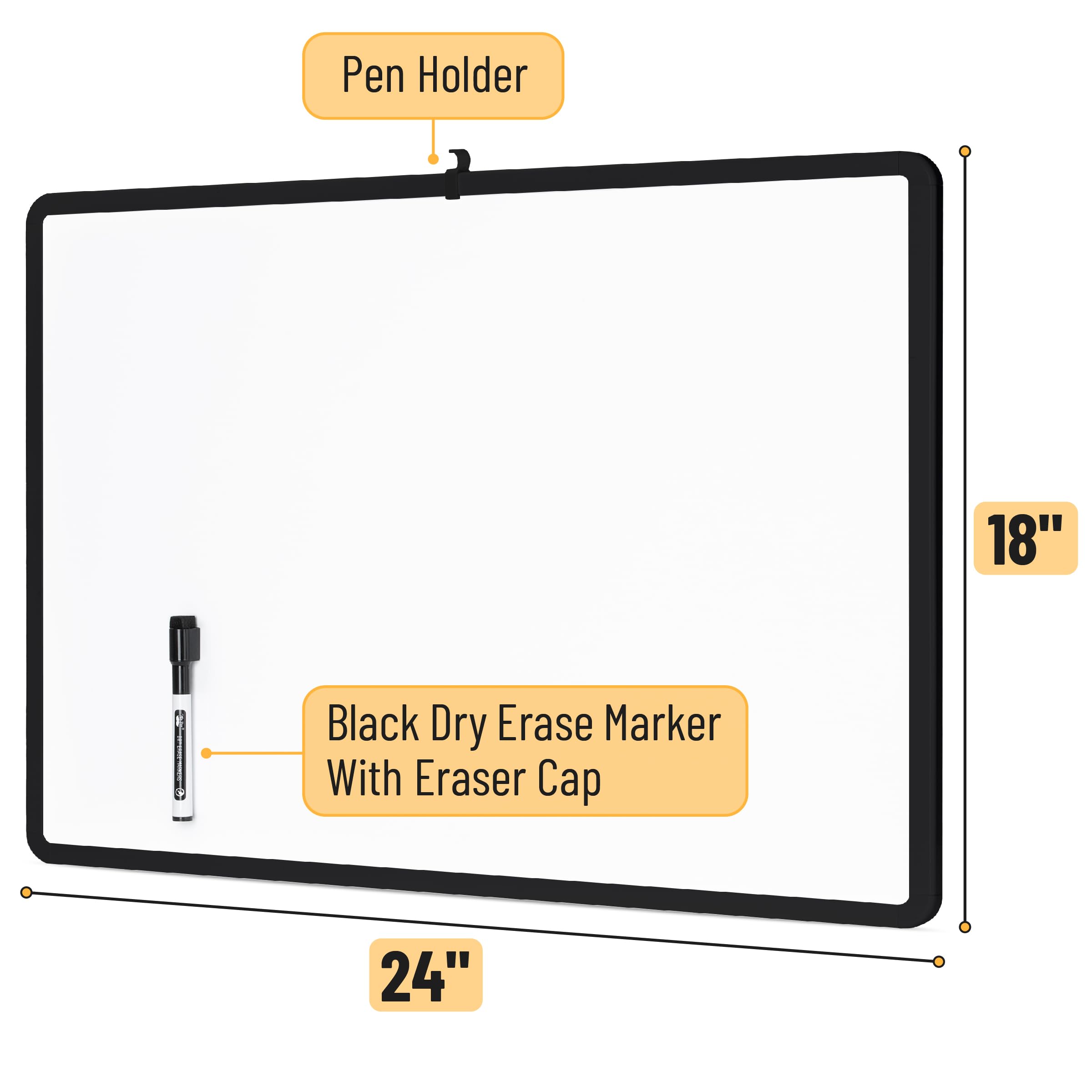 Amazon.com : Mr. Pen- Dry Erase Board, 18” x 24” with a