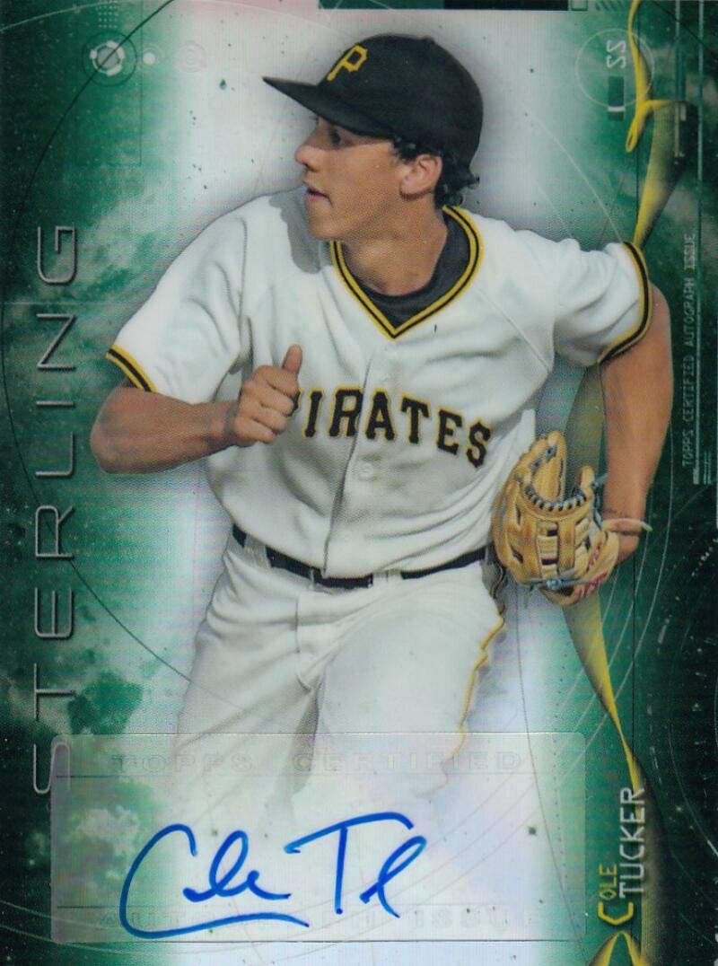 2014 Bowman Sterling Green Refractor #BSPA-CT Cole Tucker #BSPA-CT RC Rookie Auto 55/125 Pirates