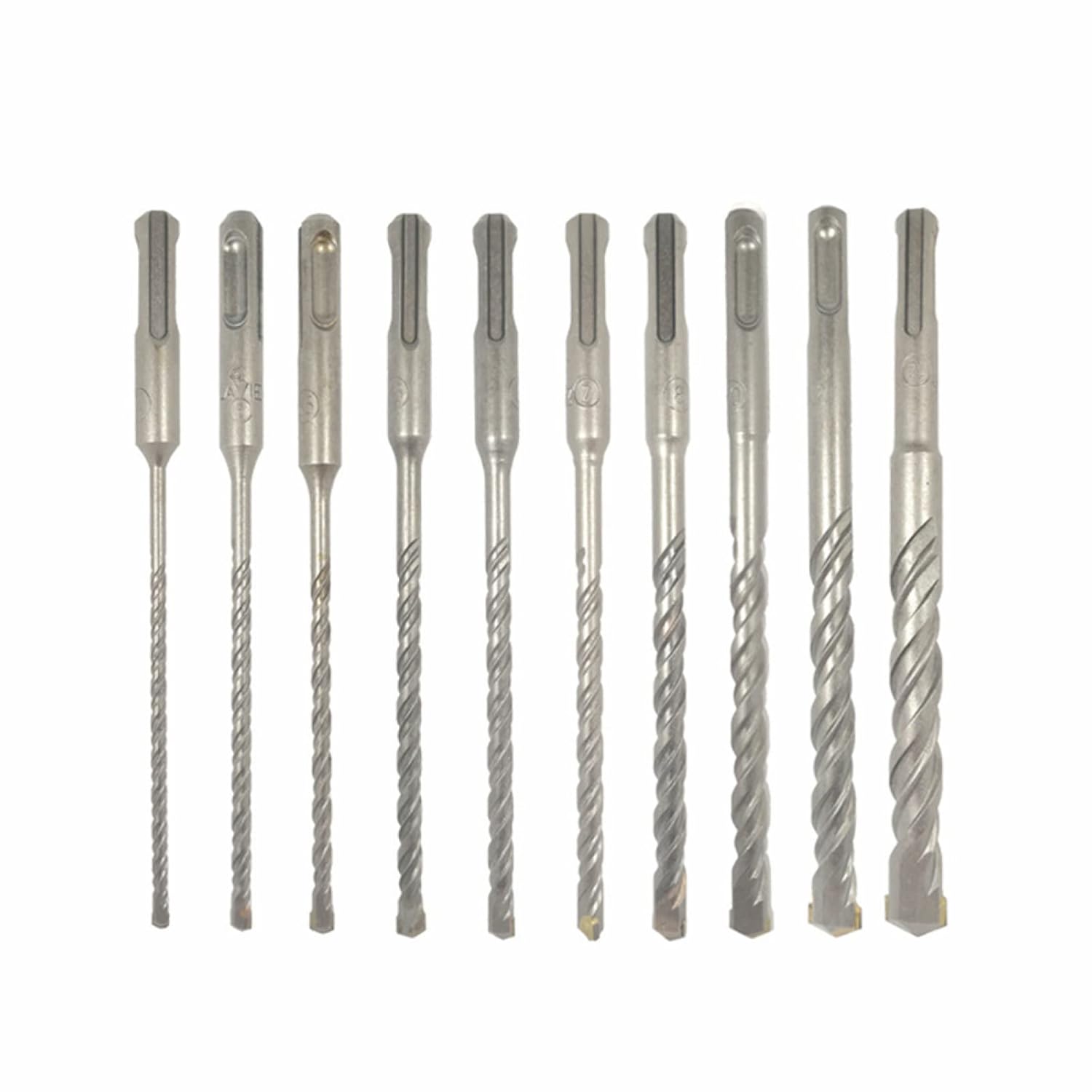 10PCS 160mm Long Electric Hammer SDS Plus Drill Bit Set for