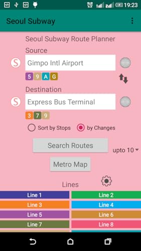 Seoul Subway Route Planner