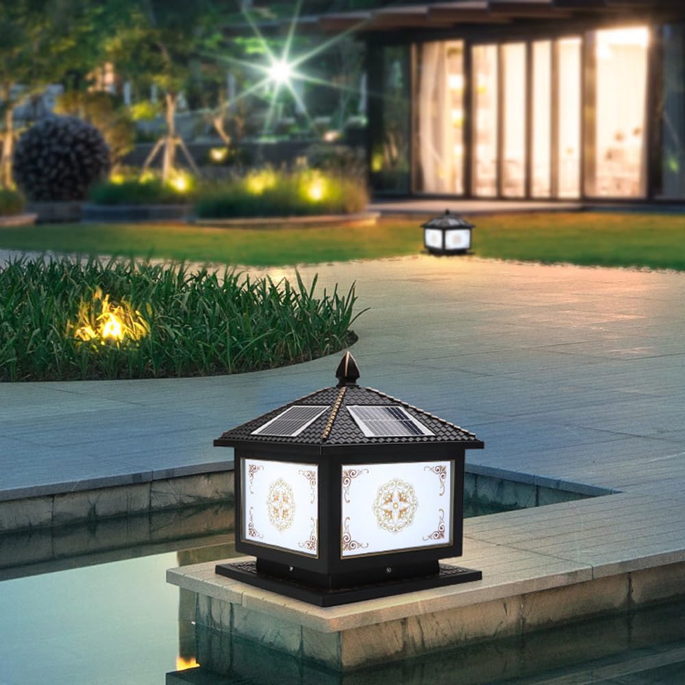 Żyrandole sufitowe, lampa zewnętrzna, lampa solarna na słup, lampa ogrodzeniowa słoneczna, lampa kolumnowa z pilotem zdalnego sterowania, lampa solarna LED do płaskiego patio