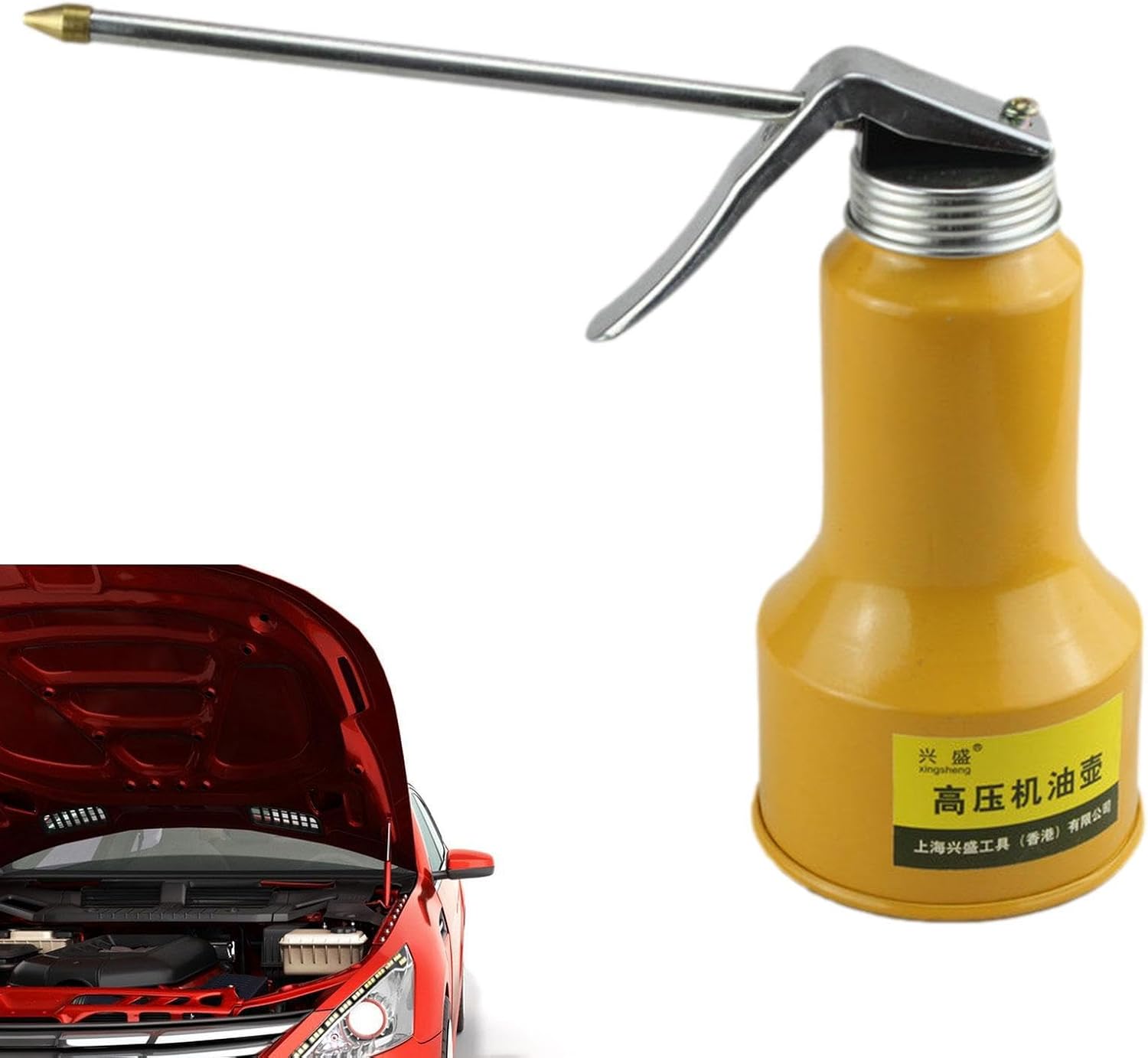 Engine Oil Dispenser Can High Pressure Metal Oil Can Hand