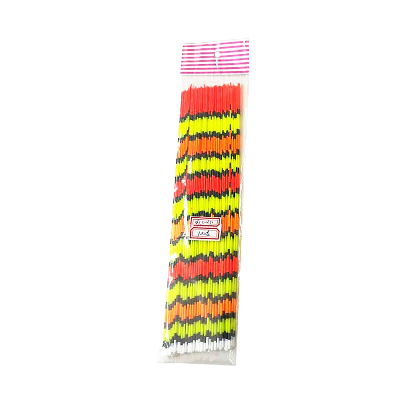 Tsophreniq 100Pcs Bold Tail Eye Catching Float Top Drift Tail Fishing Float Top Hollow Floats Fishing Bobber Tackle Hollow Structure Floats