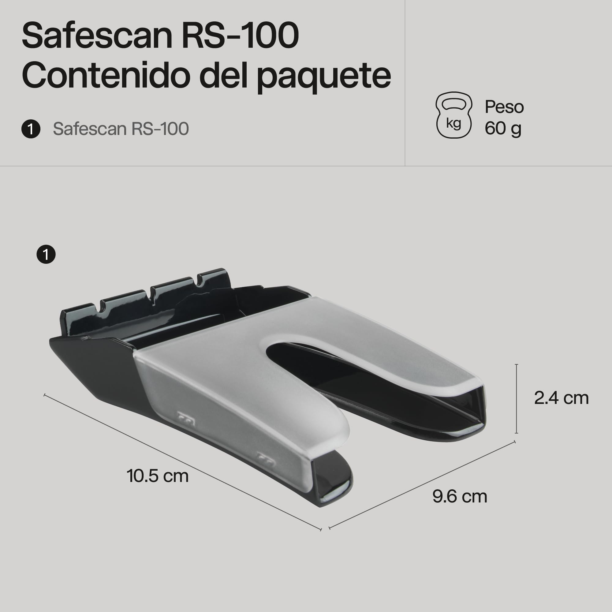 Safescan RS-100 Apilador recoger billetes verificados detector billetes falsos extraíble fija Safescan 155-S