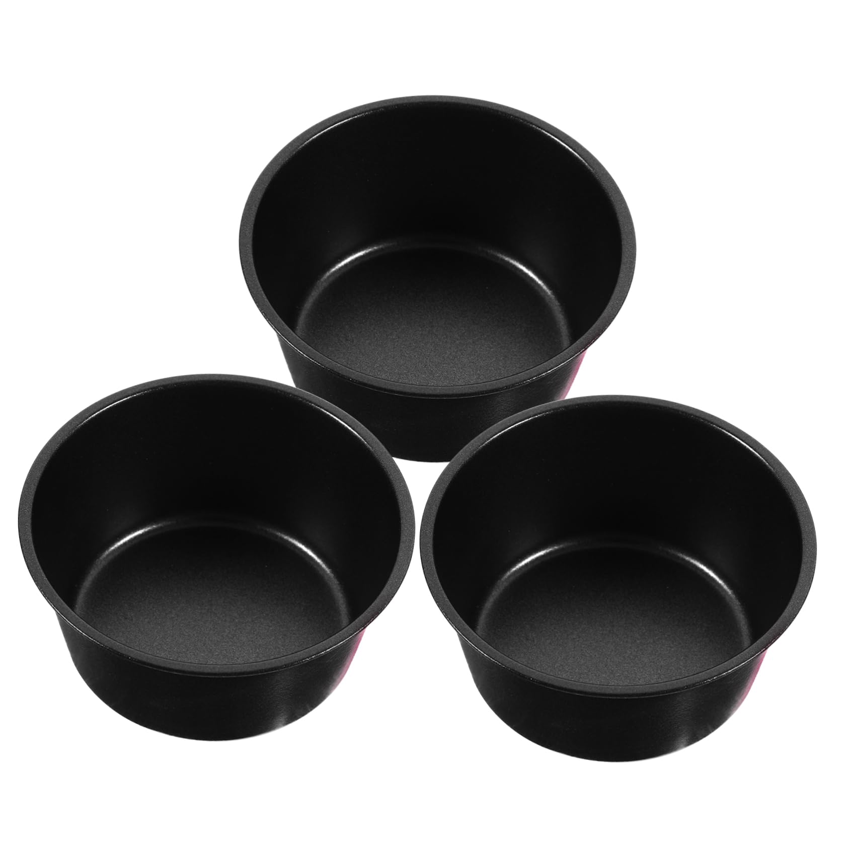 ABOOFAN 4 Juegos Molde De Pudín Formas De Moldes Para Pasteles Molde De Pastel Pequeño Molde Para Hornear Pasteles Para El Hogar Molde Para Pasteles Black Acero Carbono 3 Piezas * 4
