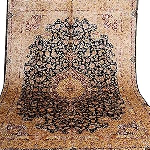 RUG 6’x9 ‘Hand-geknoopt zijde tapijt met klassiek Perzisch patroon voor showroom of woonkamer Ouzyu (Size : 182x274cm)