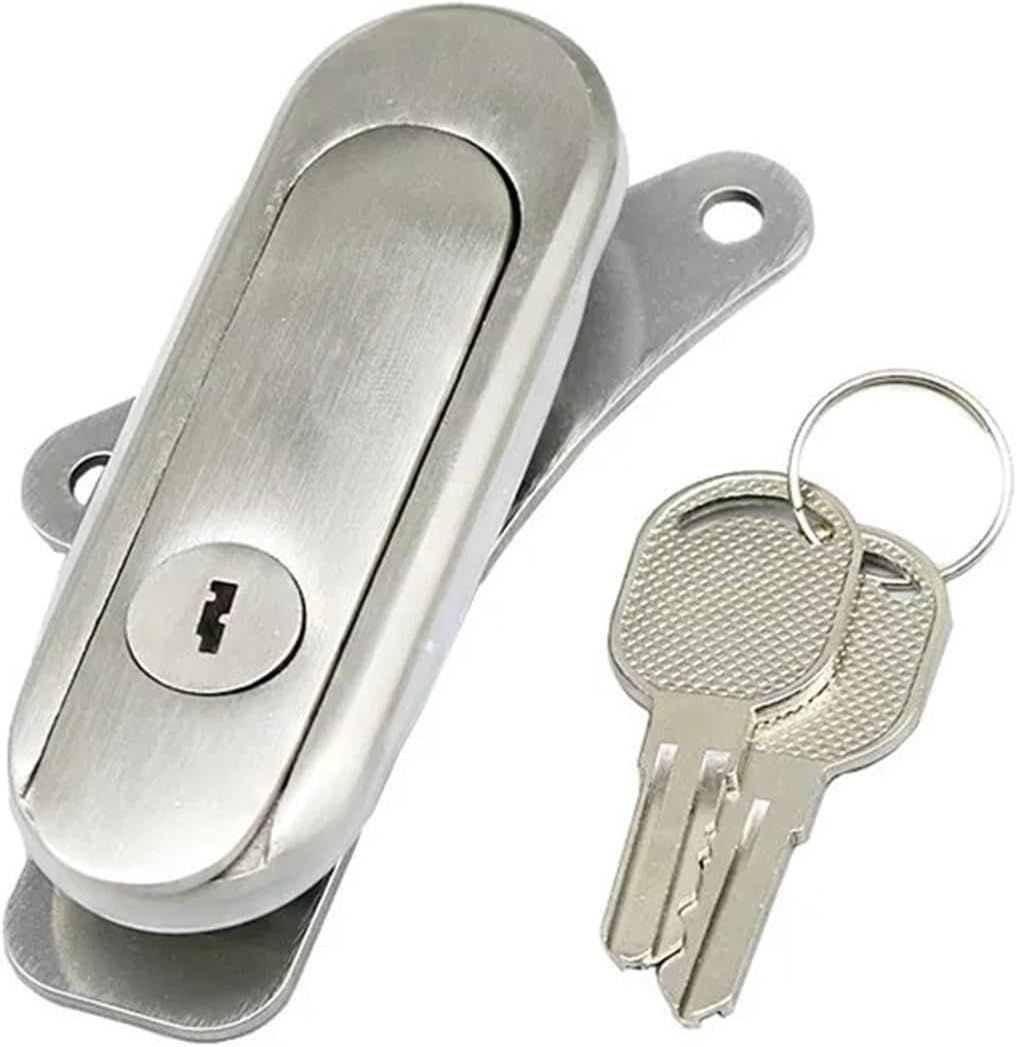 304 Stainless Steel AB403-1 Flat Lock Base Box Stainless Steel Distribution Box Equipment Cabinet Door Lock 1Pcs