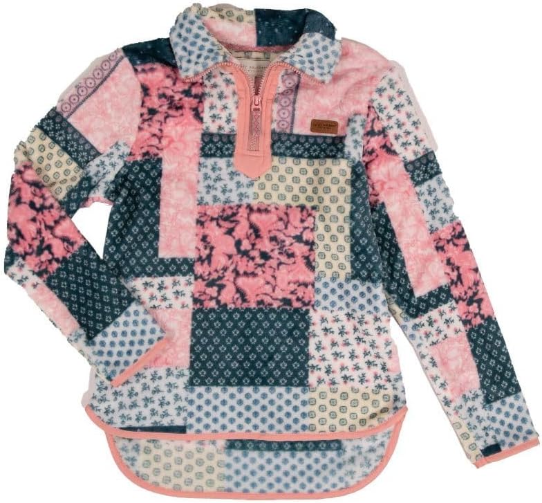 Simply Southern レディース フリース クォータージップ プルオーバー、Yネック