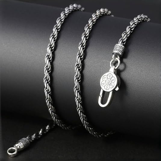 Savlano 925 Sterling Silver 4.5mm Solid Italian Rope Diamond Cut Twist Link Chain Necklace With A Gift Box For Men &amp; Women - Made In Italy (18, 4.5mm