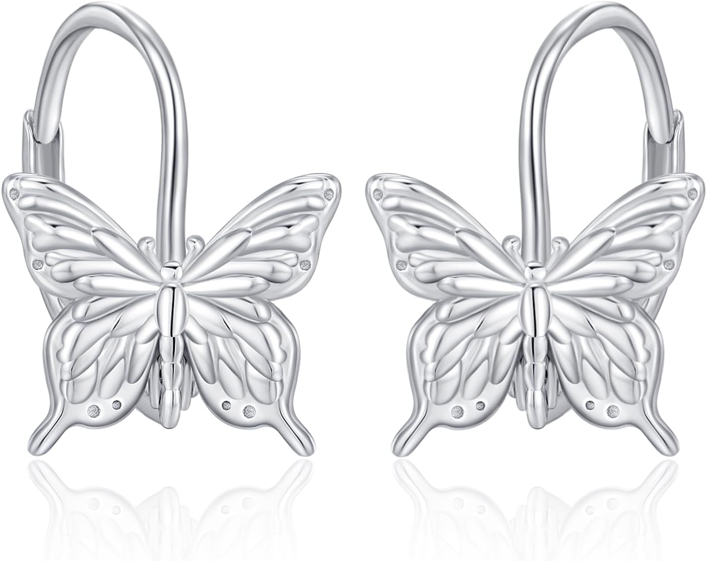 Animal Leverback Hoop Earrings 925 Sterling Silver Axolotl/Cat/Snake/Elephant/Fox Huggie Earrings Hypoallergenic Cute Animal Jewelry Gifts for Women Wife Daughter