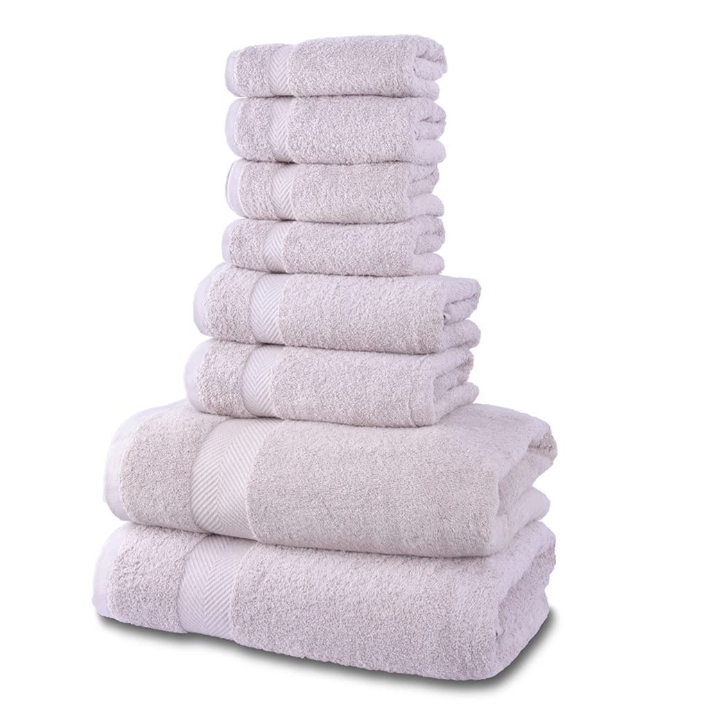 Bath Towel Set 2 Large Bath Towels 2 Hand Towels 4 Washcloths Cotton Highly Absorbent Bathroom Towels Pack