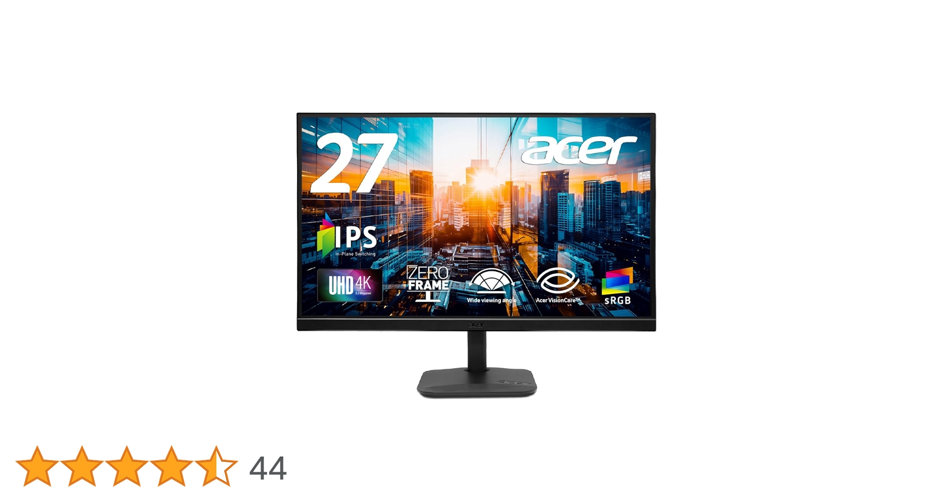 Amazon.co.jp: Acer モニター 27インチ 4K UHD 非光沢 IPS sRGB