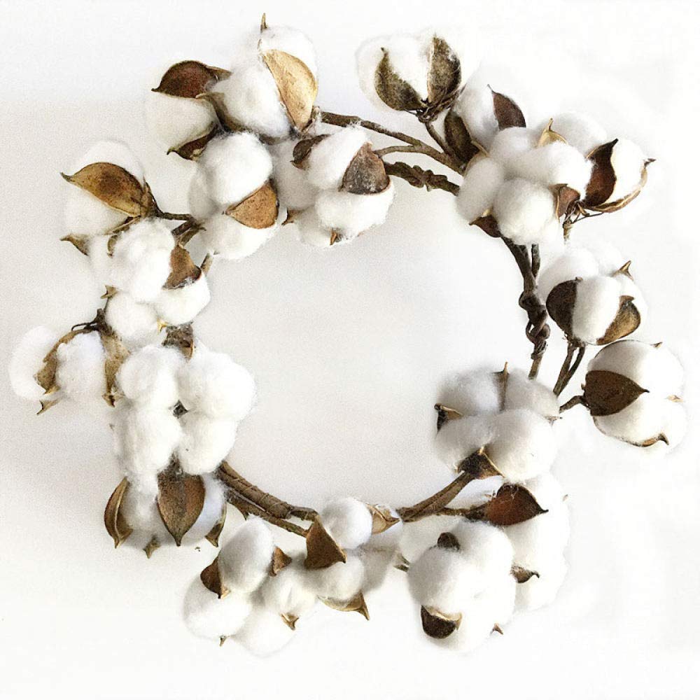 décoration de Noël Guirlande de Noël Fleur Lien Jour décorations Ornements de Porte Ornements Suspendus Coton Fleurs séchées Simulation Fleur Fleur, Gris Clair