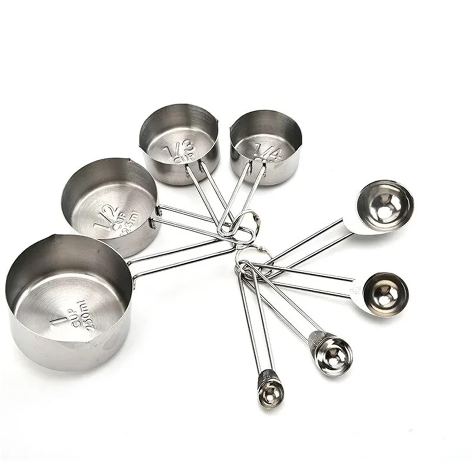 Juego de cucharas medidoras acero inoxidable 8 piezas/juego