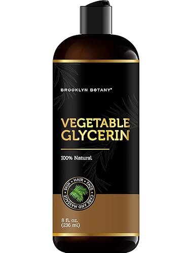 Brooklyn Botany Glicerina vegetal para piel, cabello y uñas, aceite corporal de glicerina vegetal pura, aceite para el cabello, humectante para la