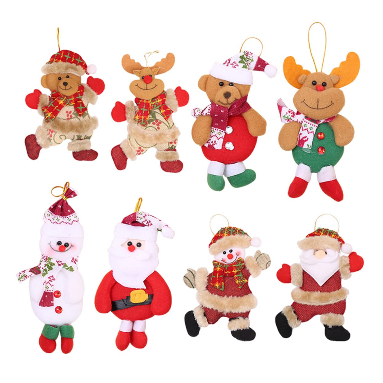 Amosfun 3sets Xmas Party Dekorative Weihnachten Hängende Puppe Ornament Für Geburtstag Baum Fenster Tür 8 Stücke * 3