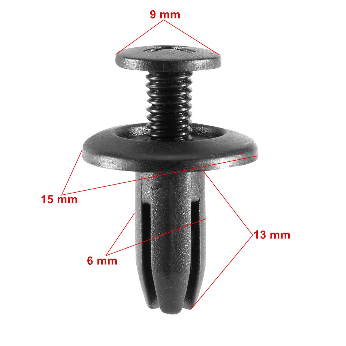 Amazon.com: Rexka Fender Push in Type Plastic Rivets Fastener 15 x
