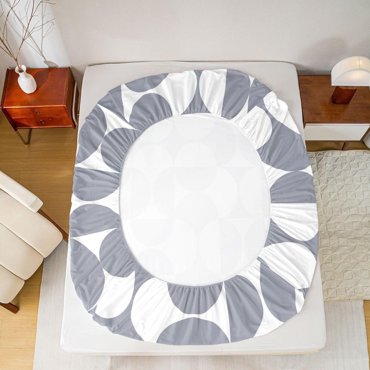 Erosebridal Geometric Kids Fitted Sheet Full