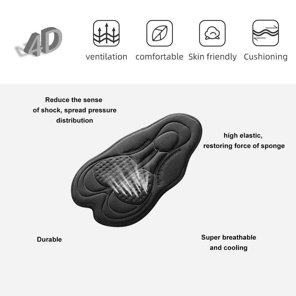 ROCKBROS Pantaloncini MTB Uomo Pantaloncini Ciclismo Corti 4D Imbottitura Traspiranti Design 2 in 1 per Ciclismo Bicicletta