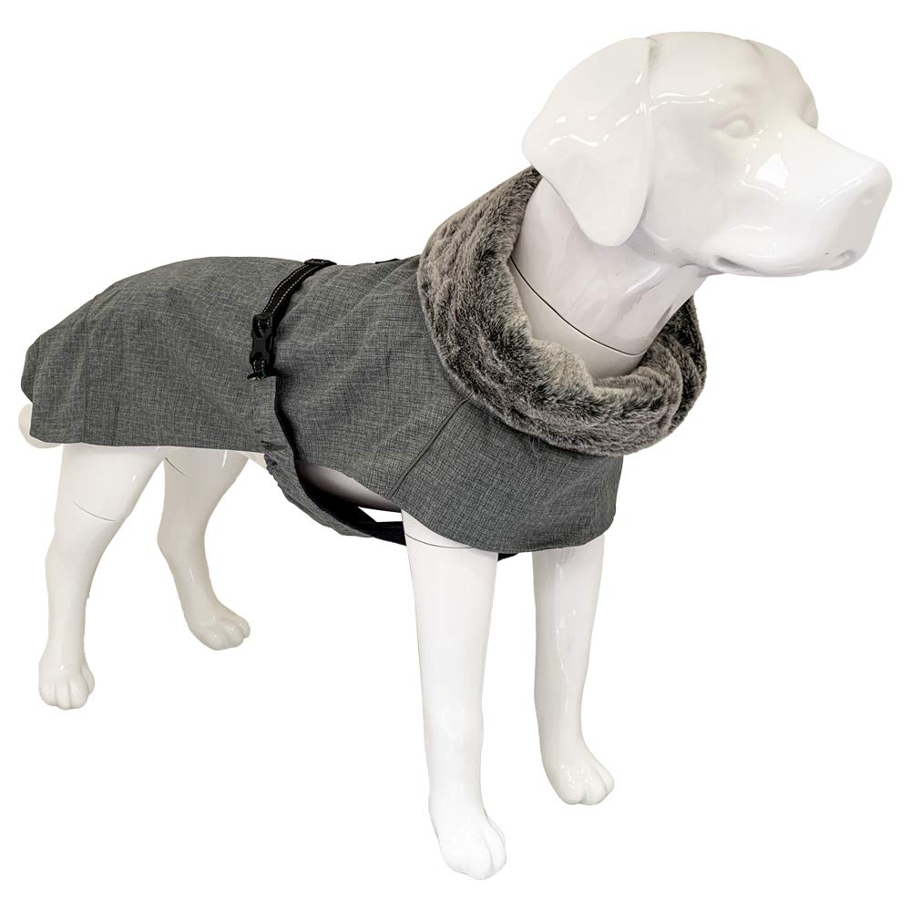 Croci Hiking - Abrigo para Perros, Impermeable para Perros, Acolchado de Invierno, Forro de termopileEverest, Gris, Talla 35 cm – 194 g