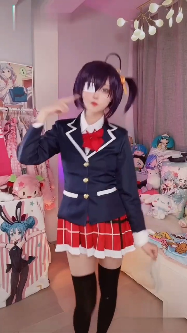 コスプレ衣装 RIKA With Wig Anime Takanashi Rikka Uniform cosplay costumes Yumeko