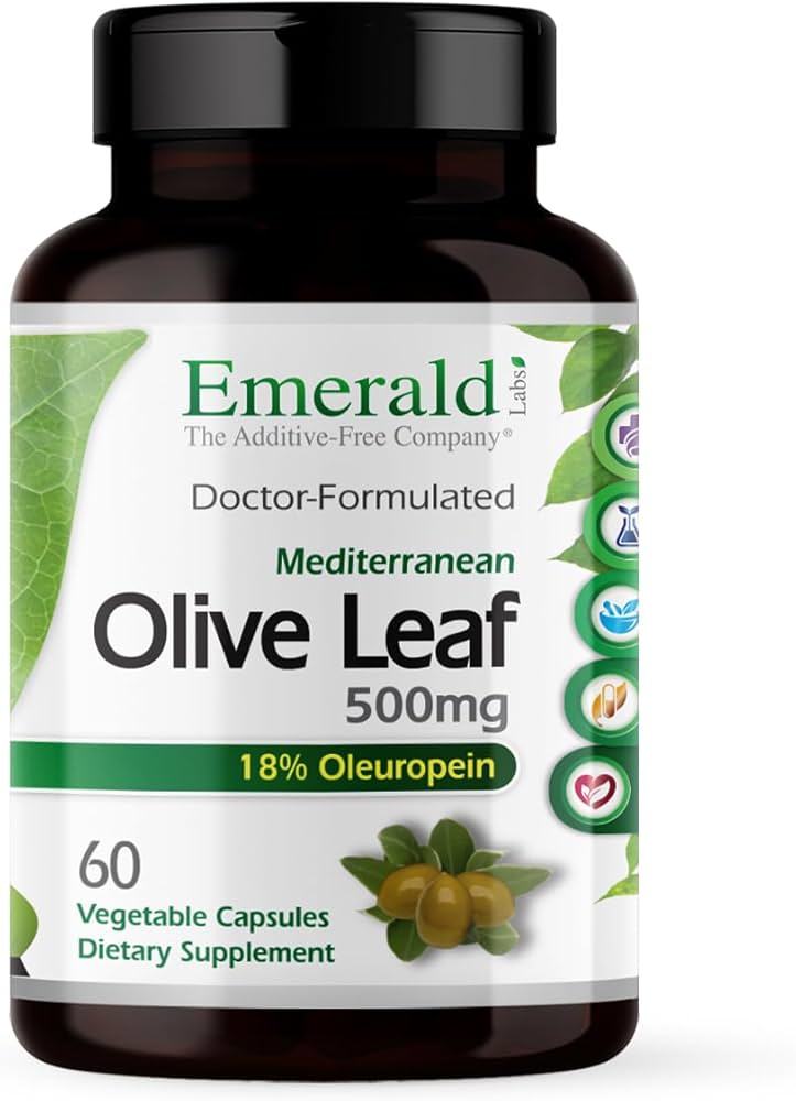 Amazon.com: EMERALD LABS Mediterranean Olive Leaf 500mg - Gluten