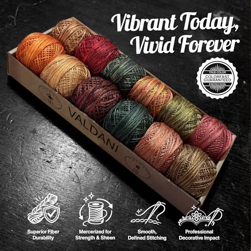 Image of Valdani Pearl Cotton Sz 12 | Fabulous Autumn | 110 Yds /Ball