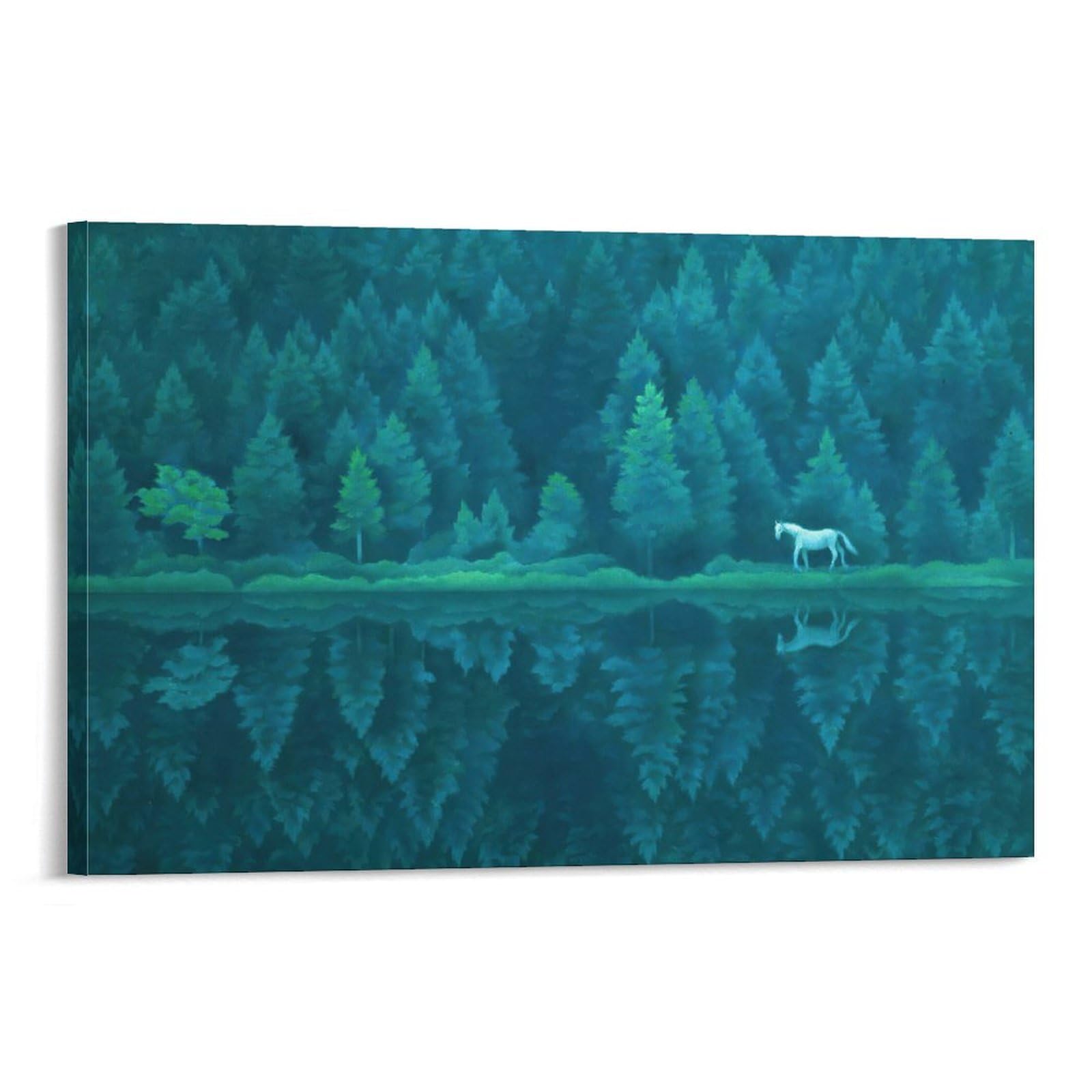 Amazon.co.jp: 東山魁夷「緑響」風景画有名画家、版画家、作家アール