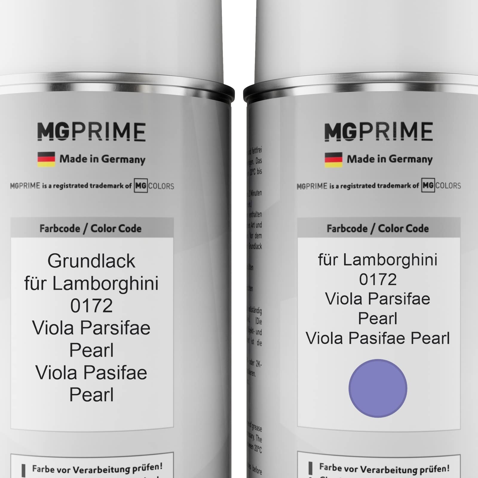 MG PRIME Lakier samochodowy Spray Can Set dla Lamborghini 0172 Viola Parsifae Pearl/Viola Pasifae Pearl Base Coat Clear Lacquer Spray Can 400ml