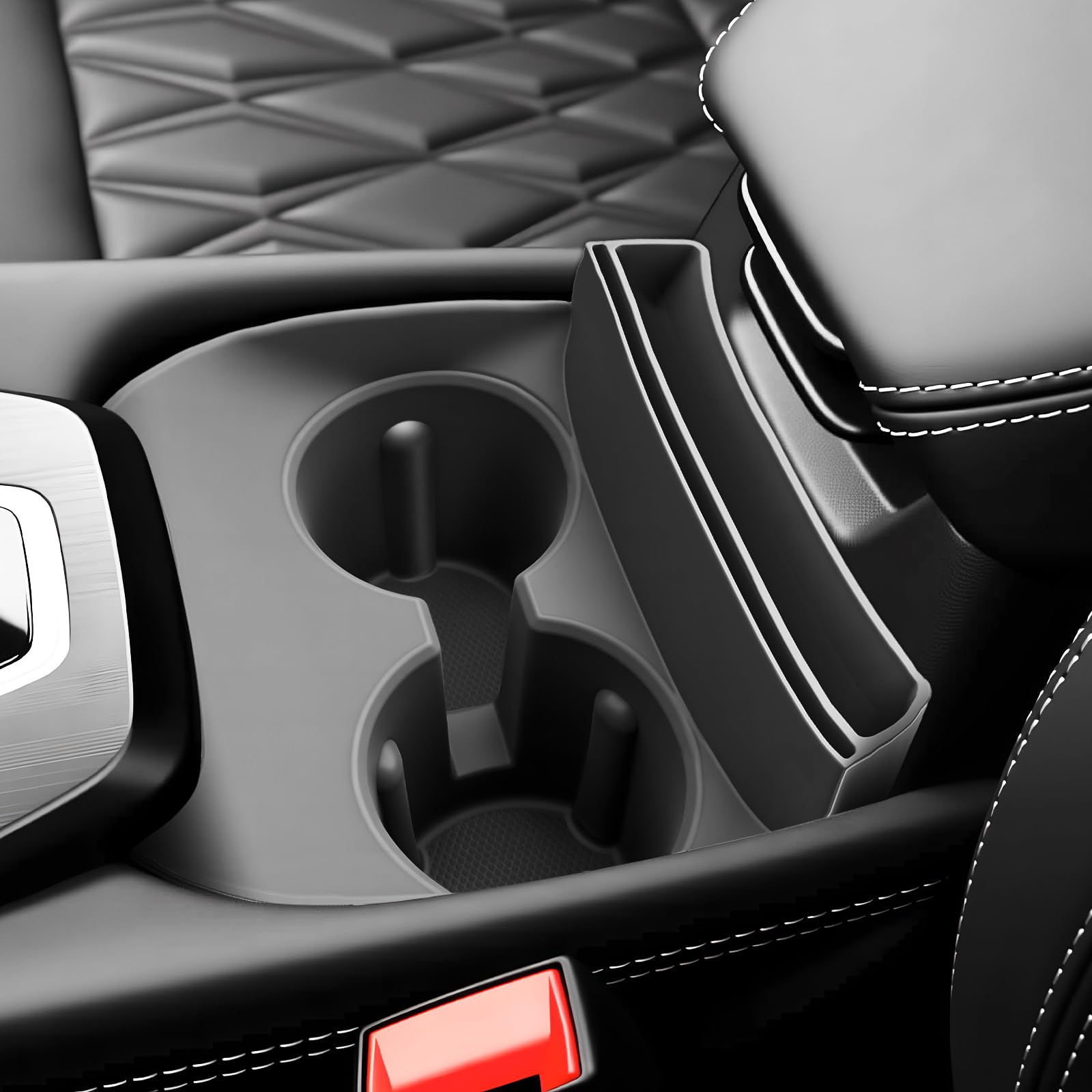 SKTU Portabevande per console centrale, compatibile con Nissan Qashqai J12 e-Power/Mild Hybrid 2021-2024 2025, supporto per tazza per Qashqai 2025 Accessories (TPE)