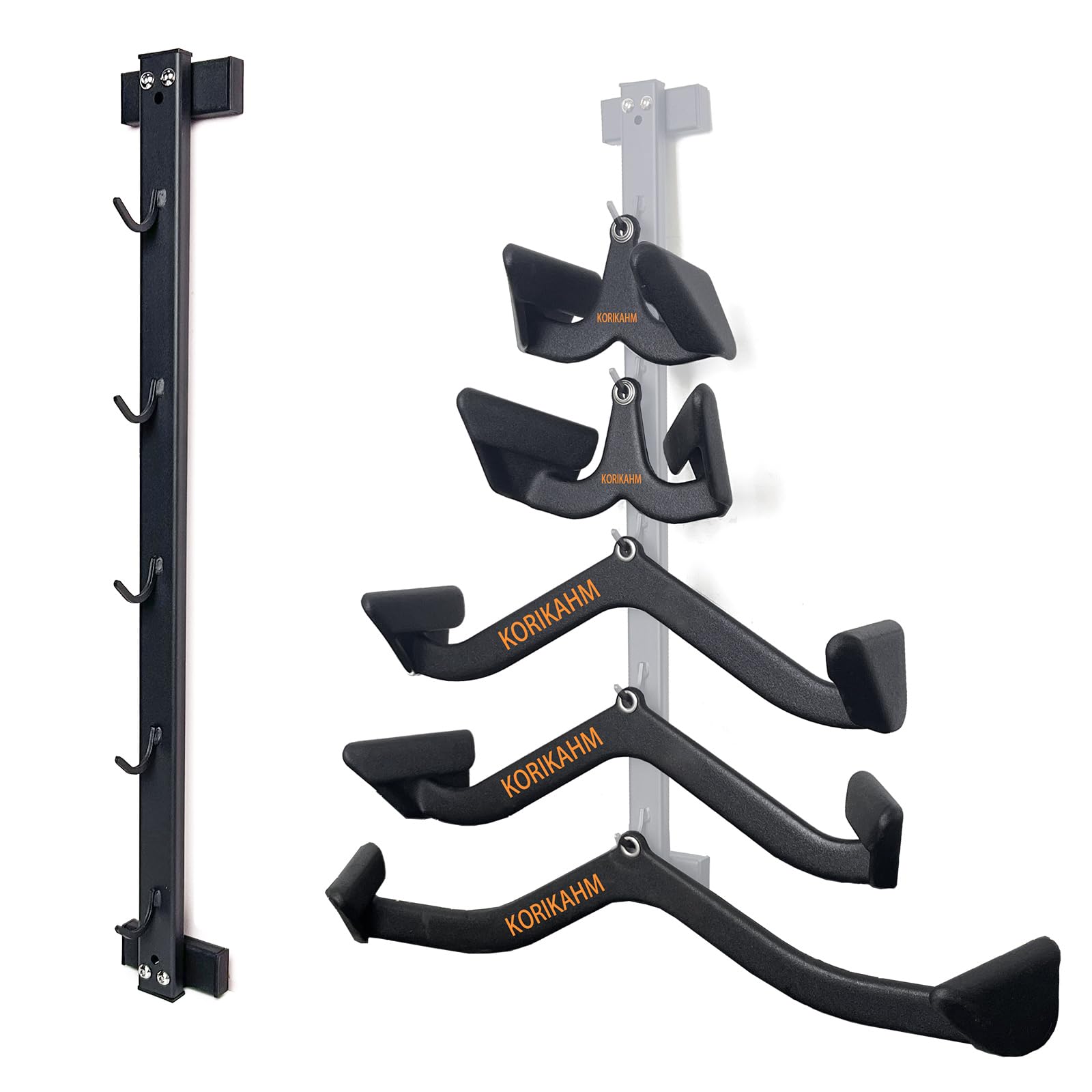 Ergonomic Design Lat Pull down Bar Grip Handle, Lat Pulldown Attachments, Strength Trainer for Athletes, Climbers & Fitness Enthusiasts (UKKRBAR W/RACK)