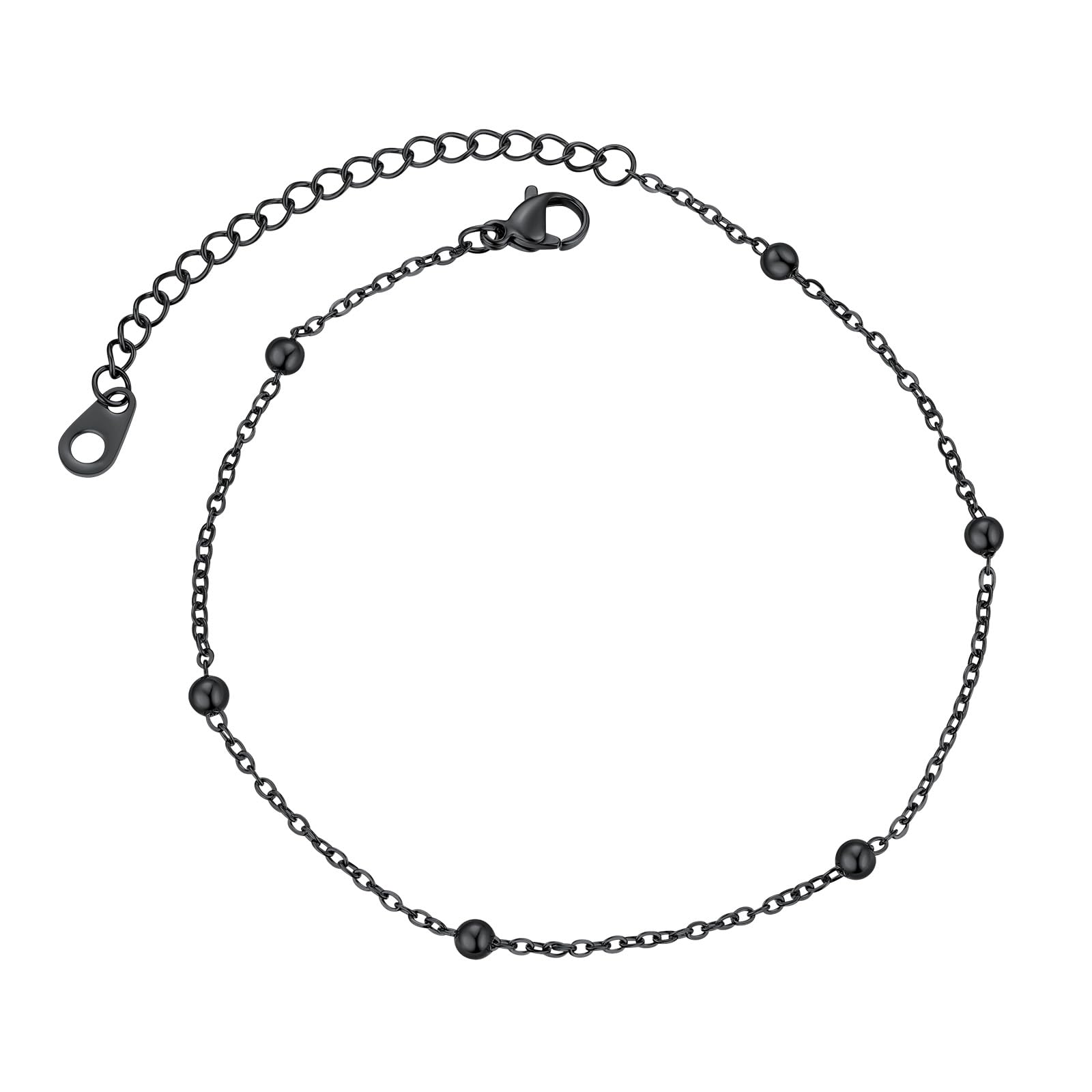 FindChic Tobillera Mujer Pulsera de Cadena Eslabones Acero Inoxidable Pulseras para Tobillo Tobillera para Verano Playa 22cm+5cm