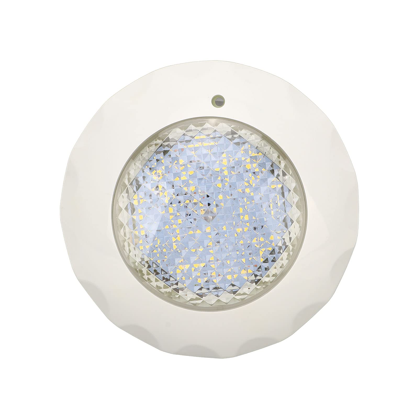 Aramox LED-Poolleuchte, ABS-PC, Unterwasser-LED-Licht, AC 12 V, 15 W, IP68, mit Wandmontageplatte, mit Epoxidharz Gefüllt, 50.000 Stunden, Weiße Poollampe für Schwimmbäder, Brunnen, Teich, Aquarium