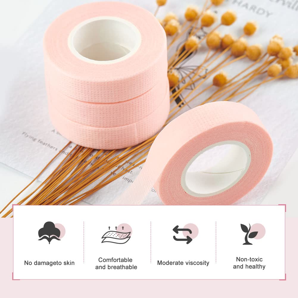 Lunamoon 6 Rolls Eyelash Tape, Pink Insulation Micropore Lash Tape for Eyelash Extension - Image 2