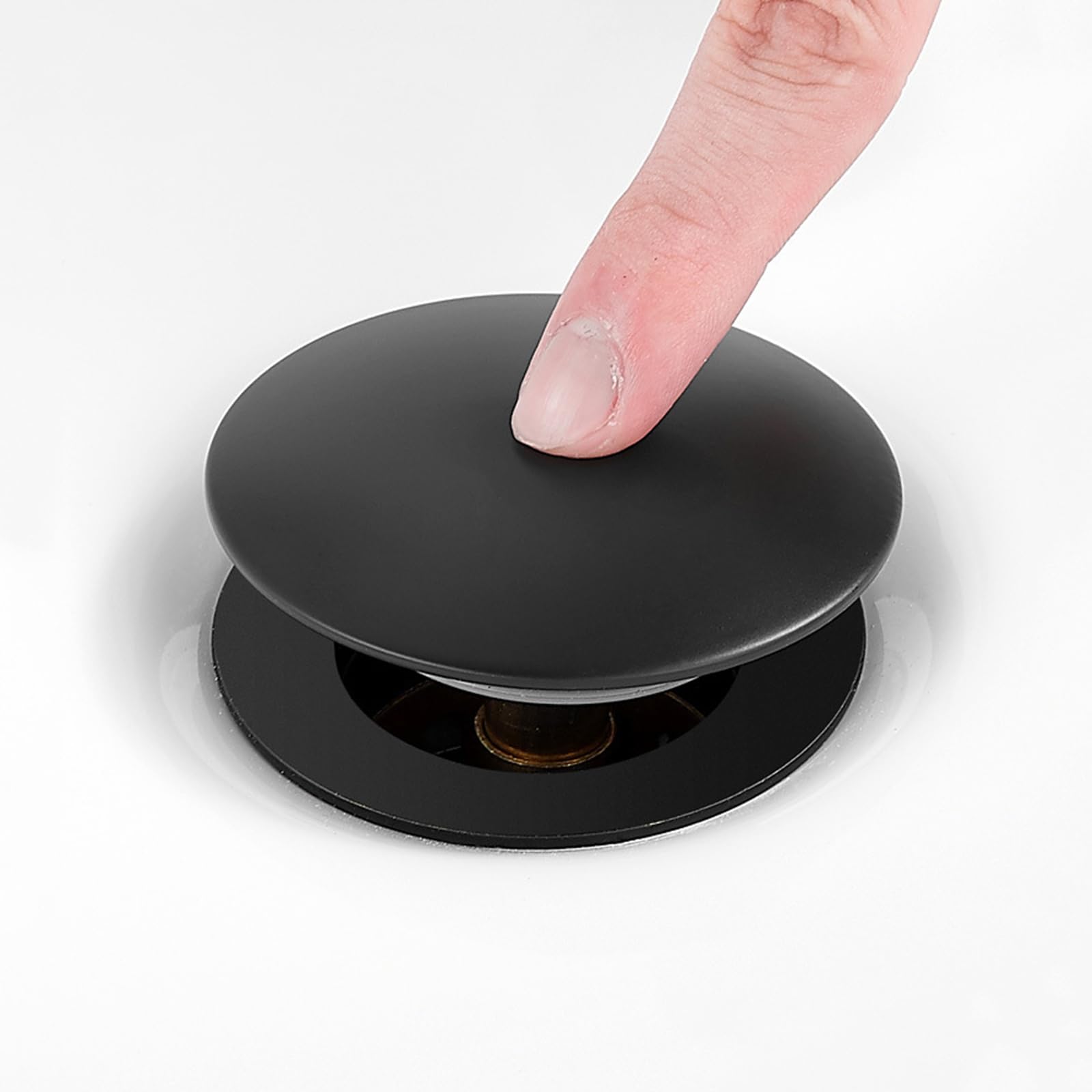 Valvula Desague Lavabo Negro Valvula Lavabo Laton Valvula Lavabo Todo Cobre Con Cesta Tapón Desagüe Lavabo, negro, hay Agujeros