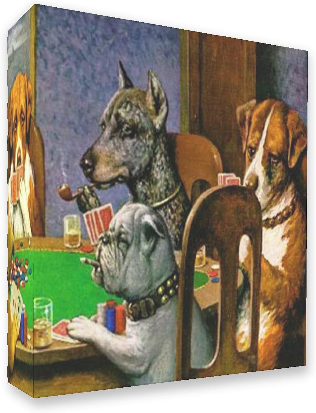 Dogs Playing Poker by C.M.Coolidge 3 Ring Binder - Full Wrap - 2