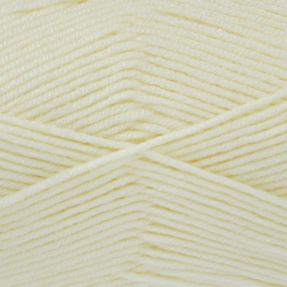 King Cole Cherished Baby 4ply Yarn Low Pill Acrylic Knitting Wool 100g Ball (Cream - 5081)