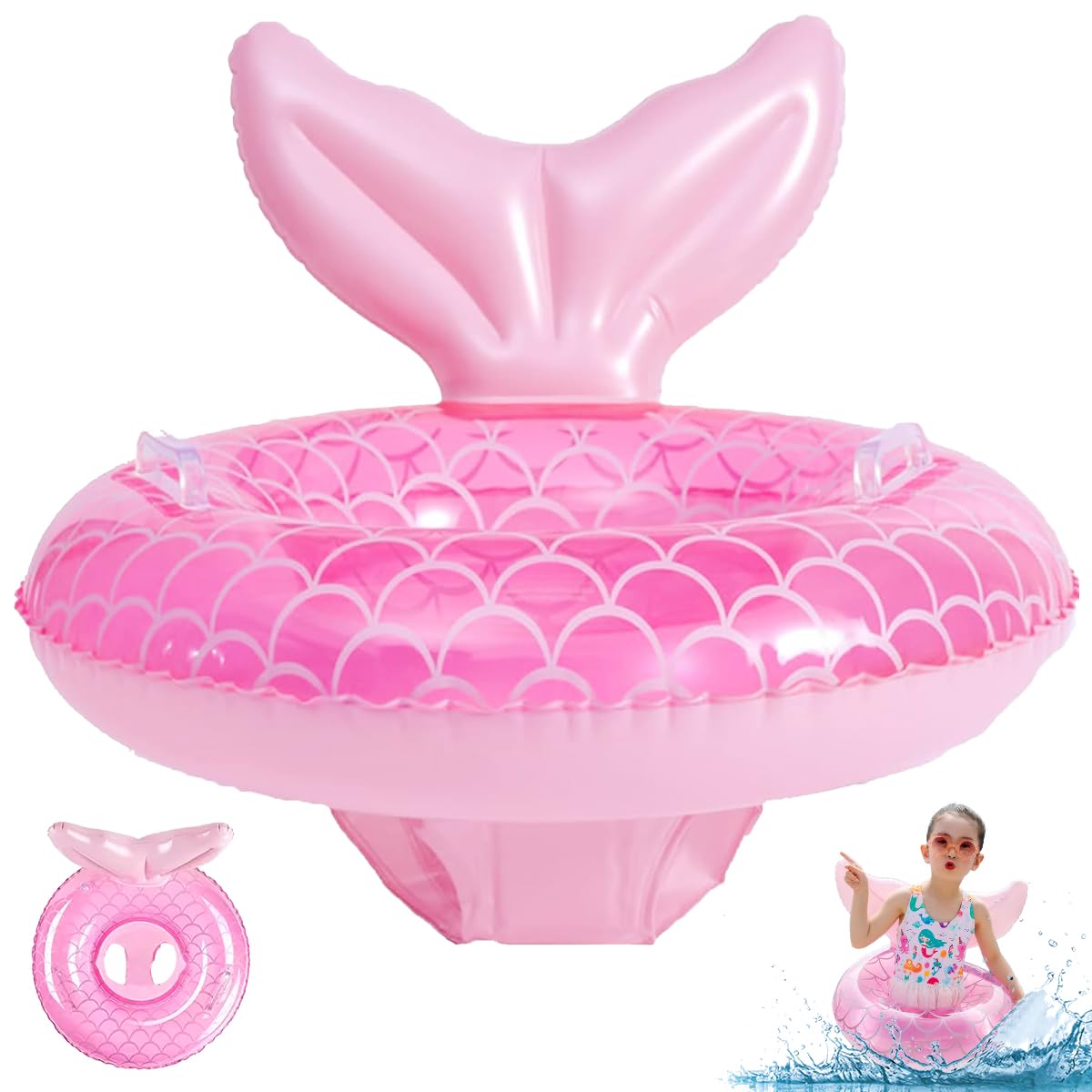 Anillo De Natación para Bebés, Asiento de la Piscina para Niños con Asa, Flotador de Natación para Bebé, Flotador Bebé, Anillo de Natación Inflable para Bebé Apto para 6 Meses a 5 Años