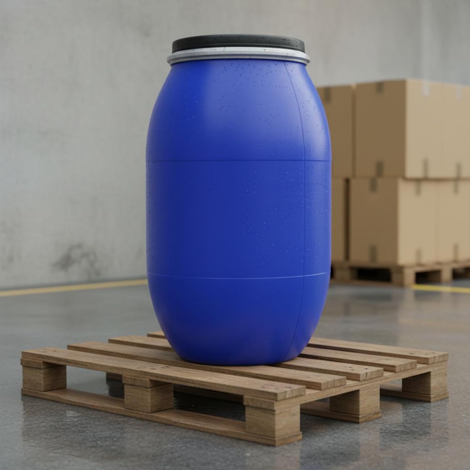 Bidone con Coperchio a Flangia Chiusura Ermetica Fusto Chimico in Plastica Ermetico Contenitore Industriale per Industrie Chimiche, 125L铁箍桶 加厚