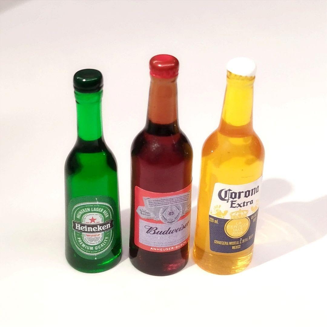 Amazon.co.jp: ミニチュア ボトル ビール 3本セット