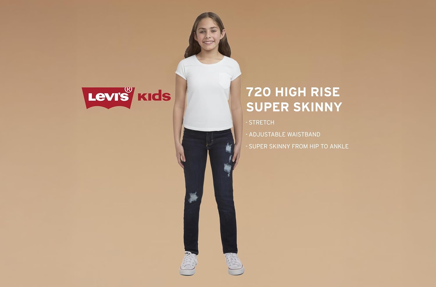 Levi's Girls 720 High Rise Super Skinny Fit Jeans - Image 7