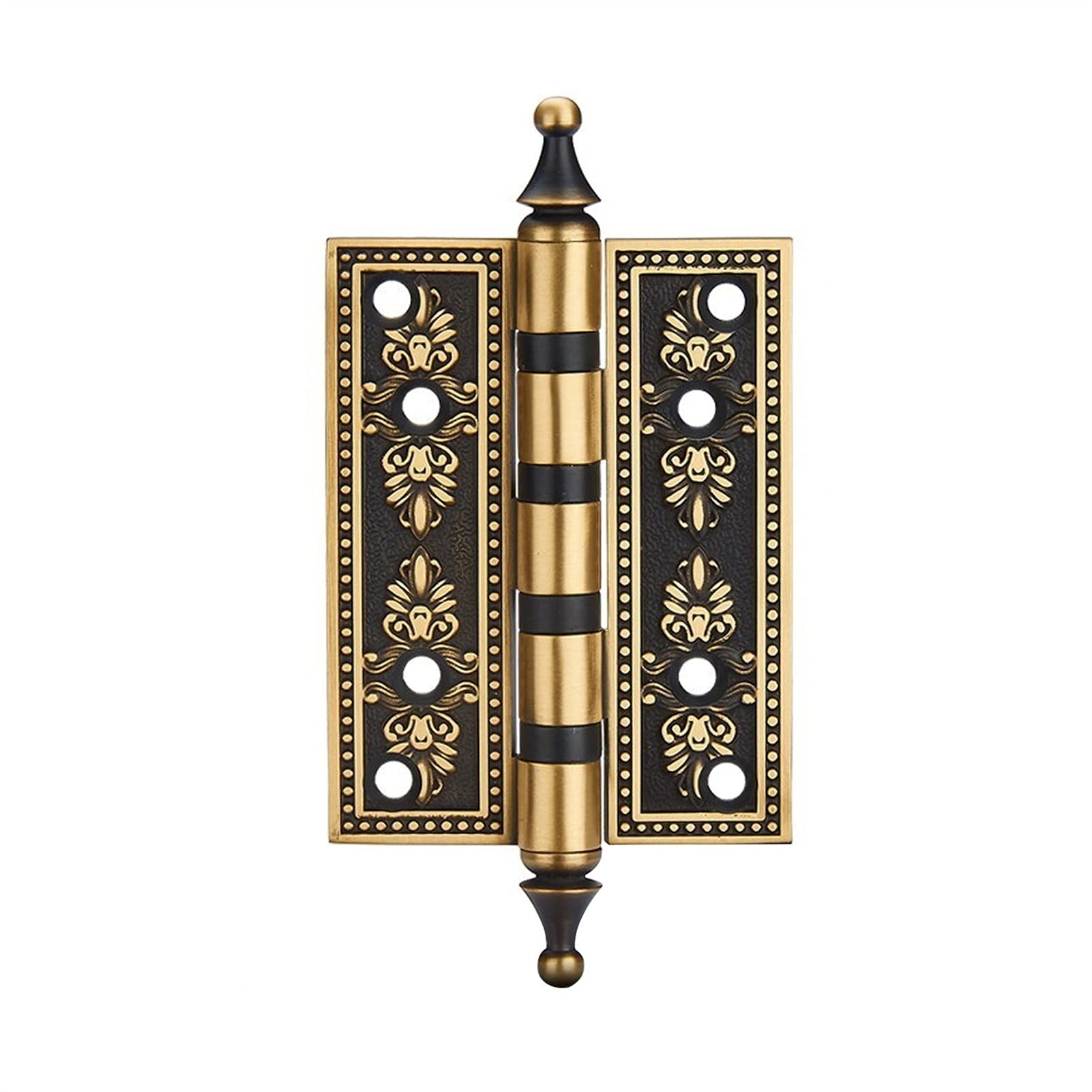 Shundeed One Color European Style Carved Door Hinge, Pure Copper Silent Bearing Door Hinge, Used For Bedroom Door, Bathroom Door, Etc.(5Inch)