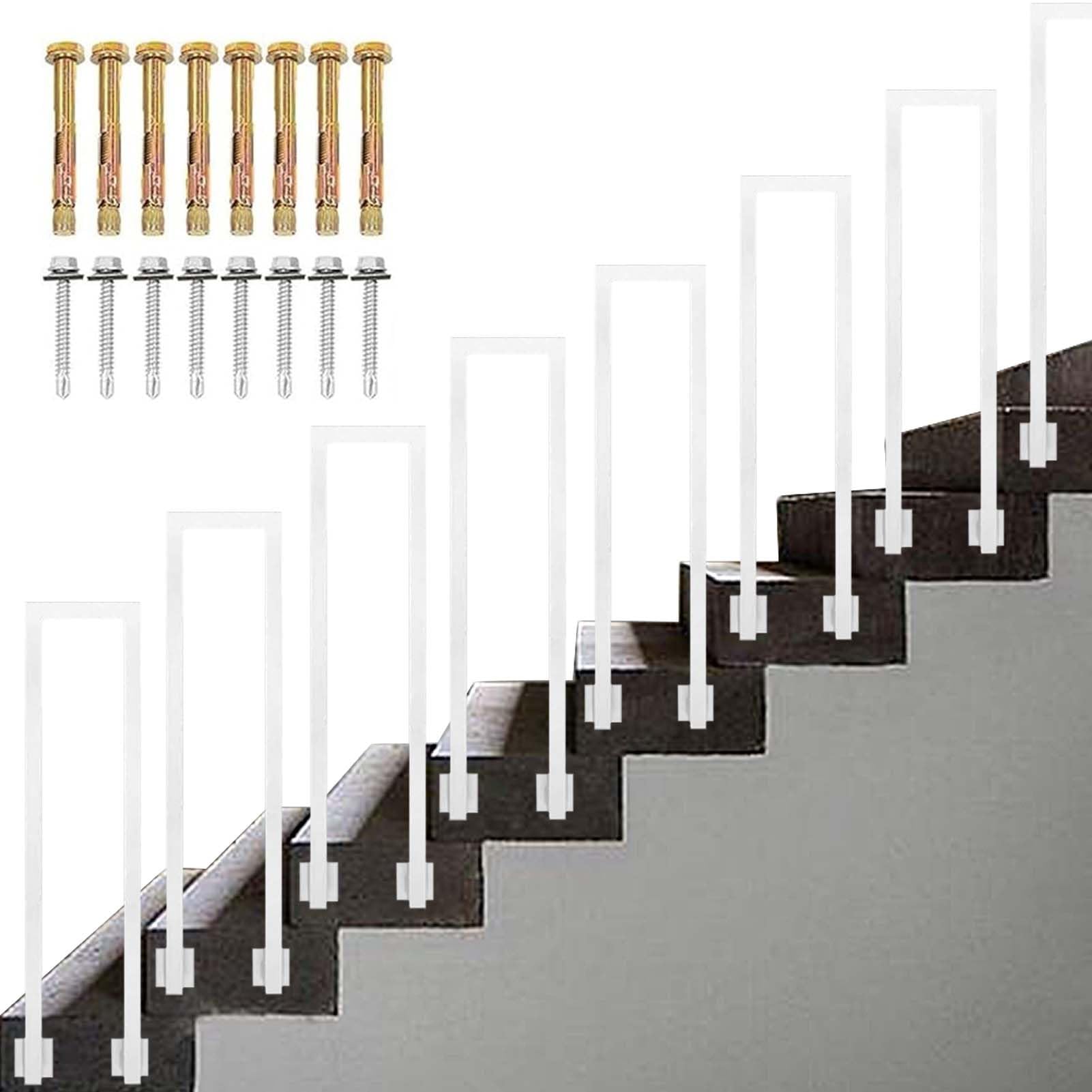 Rampe d'escalier industrielle en fer forgé noir pour marches latérales de loft