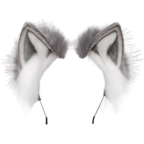 Premium Grey Wolf Ears Headwear: An Enchanting Accessory for Cosplay Adventures and Fantasy Enthusiasts