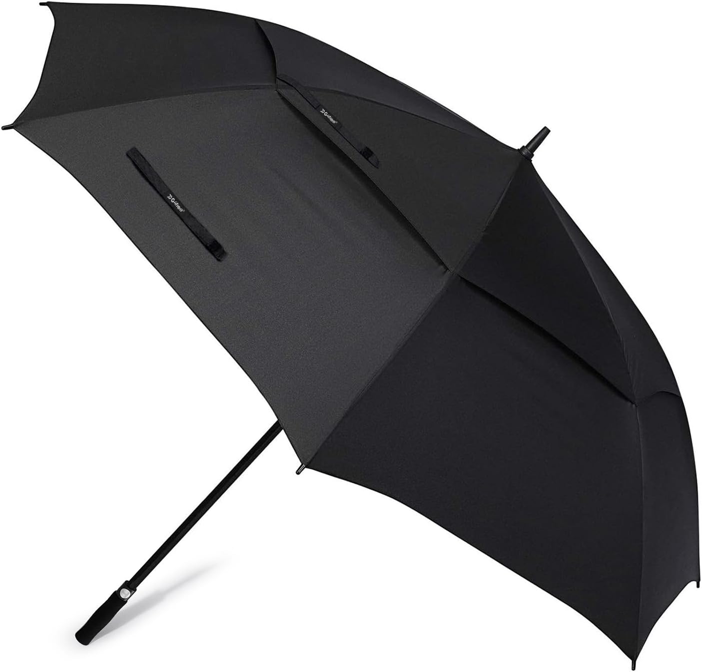 G4Free 72 Inch Extra Large Golf Umbrella - Windproof Double Canopy, Auto Open, 6 Ft Heavy Duty for Family, Golf, Doorman (Black)