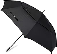 G4Free 72 Inch Extra Large Golf Umbrella - Windproof Double Canopy, Auto Open, 6 Ft Heavy Duty for Family, Golf, Doorman (Black)