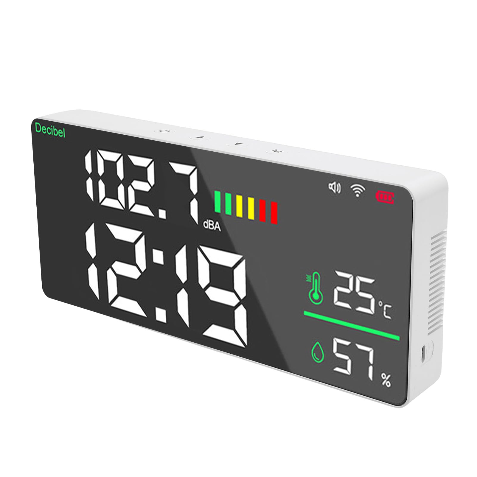 Tonysa Medidor de Nivel de Sonido con Pantalla LED de 11 Pulgadas, para
