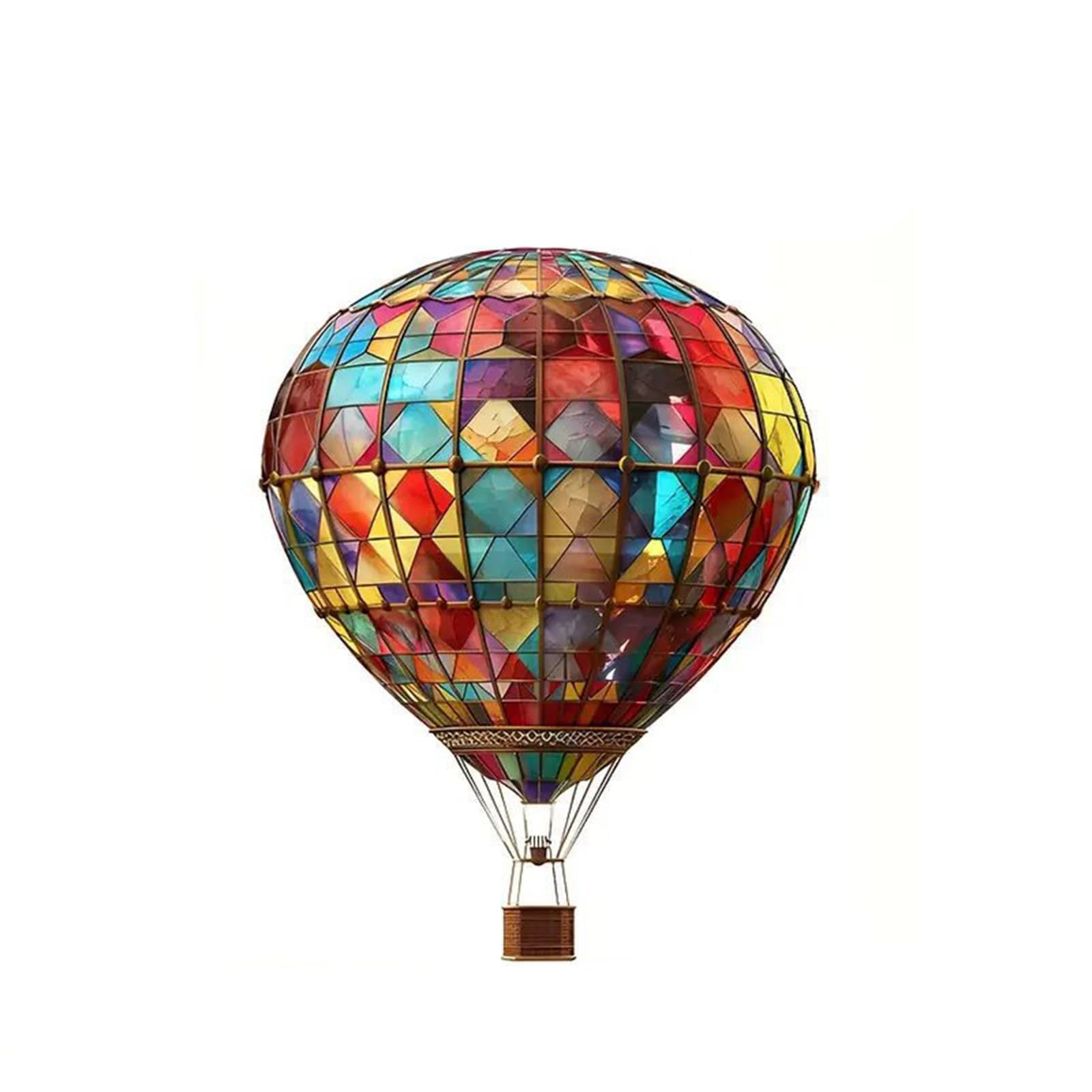 Catturasole a Forma di Mongolfiera, Decorazione Colorata in Acrilico Appendibile a Parete per Esterni Ornamento Appendibile per la Casa (H)